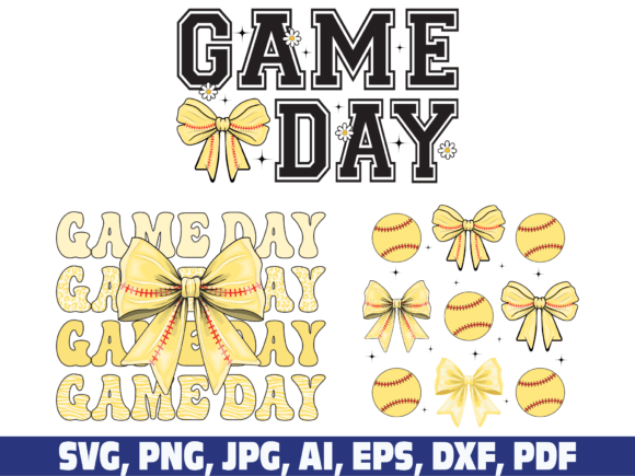 Game Day Softball SVG PNG, Softball Mom