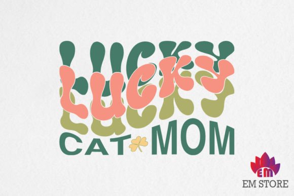 Lucky Cat Mom SVG: Graphics for Crafts & Sales