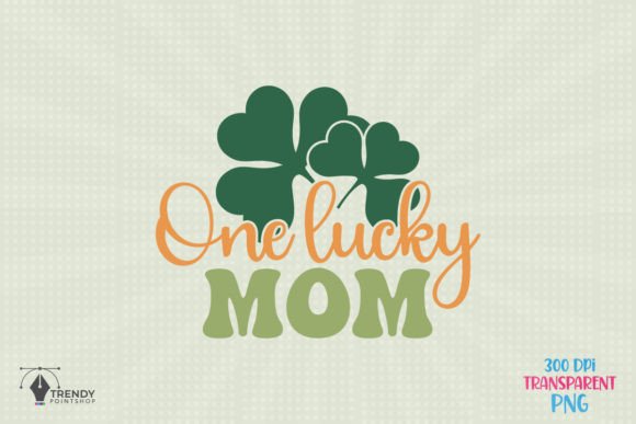 Lucky Mom Retro SVG: Graphics for Crafts