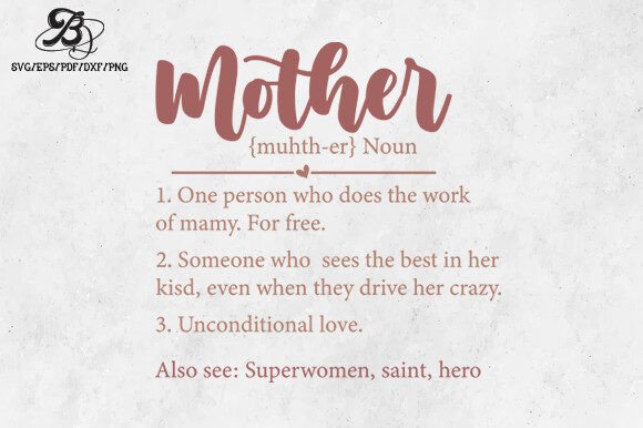 MOTHER NOUN SVG: Premium Graphics for Crafts