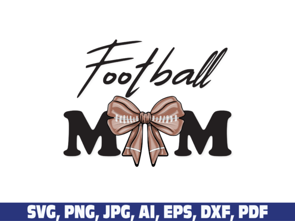 Retro Football Mom Graphics for Crafts