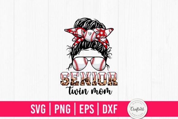 Senior Twin Mom Baseball Graphics for Crafts